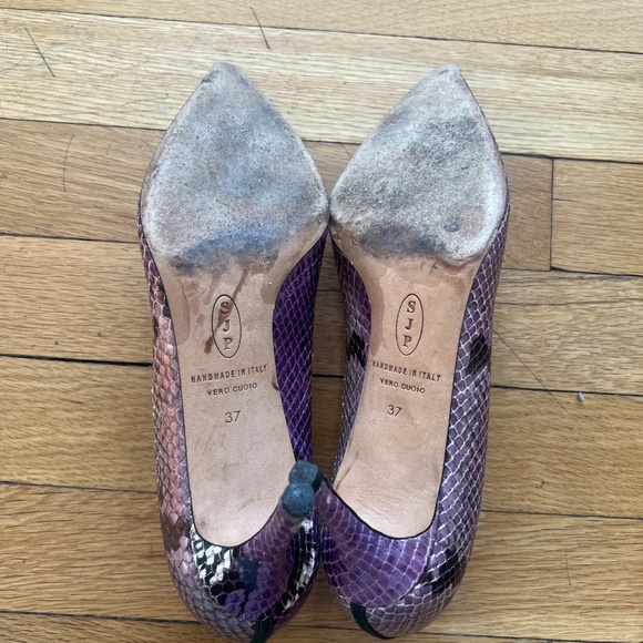 Purple Snakeskin Pumps - Picture 6 of 6